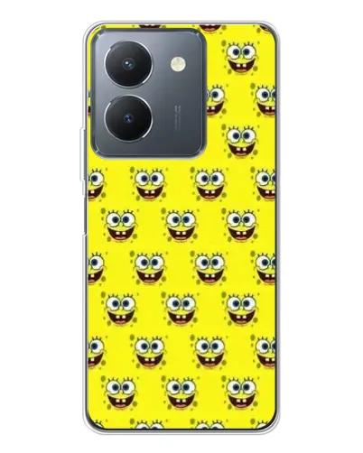 Чехол для Vivo S30 с картинкой «Паттерн Губка Боб»