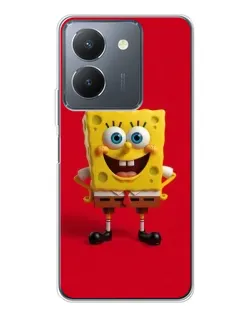 Чехол для Vivo S30 с картинкой «Спанч Боб на красном»