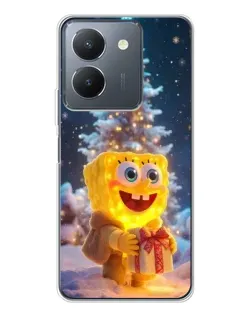 Чехол для Vivo S30 с картинкой «Рождественский Спанч Боб»