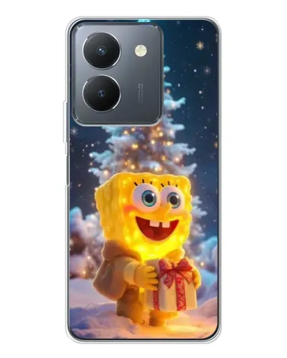 Чехол для Vivo S30 с картинкой «Рождественский Спанч Боб»