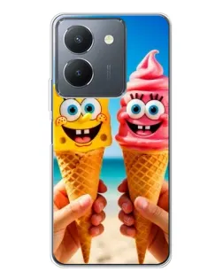 Чехол для Vivo S30 с картинкой «Спанч Боб мороженое»