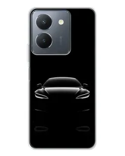 Чехол для Vivo S30 с картинкой «Силуэт Tesla Night»