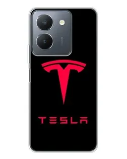 Чехол для Vivo S30 с картинкой «Tesla Red Logo»