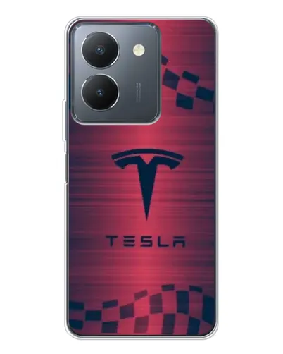Чехол для Vivo S30 с картинкой «Тесла красный карбон» Чехол для Vivo S30 с картинкой «Тесла красный карбон»
