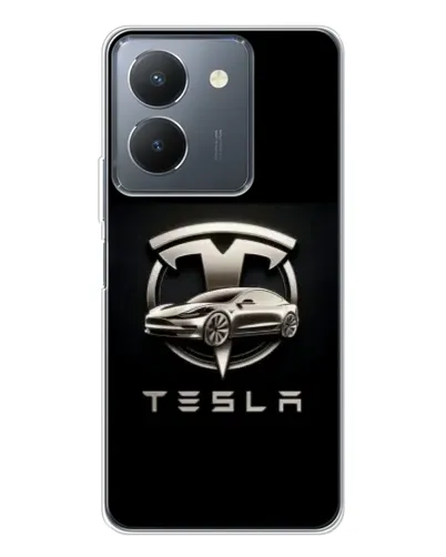 Чехол для Vivo S30 с картинкой «Tesla — серебристое авто» Чехол для Vivo S30 с картинкой «Tesla — серебристое авто»
