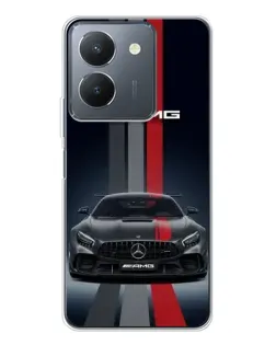Чохол для Vivo S30 з картинкою «Mercedes — білий карбон»