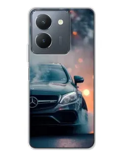 Чехол для Vivo S30 с картинкой «Mercedes — ночной город»