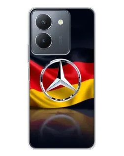 Чехол для Vivo S30 с картинкой «Mercedes — флаг Германии»