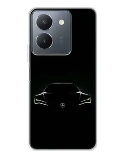 Чохол для Vivo S30 з картинкою «Mercedes — силует авто»