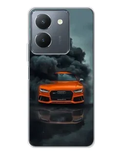 Чехол для Vivo S30 с картинкой «Audi в облаках дыма»