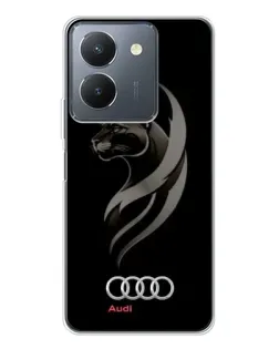 Чехол для Vivo S30 с картинкой «Графика — пантера и Audi»