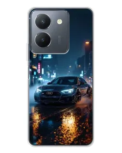 Чехол для Vivo S30 с картинкой «Ночной город и Audi»