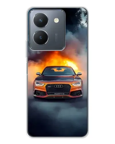 Чехол для Vivo S30 с картинкой «Audi в огненном дыму» Чехол для Vivo S30 с картинкой «Audi в огненном дыму»