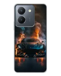 Чехол для Vivo S30 с картинкой «Lamborghini дымная эстетика»