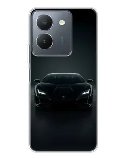 Чехол для Vivo S30 с картинкой «Черный Lamborghini Aventador»