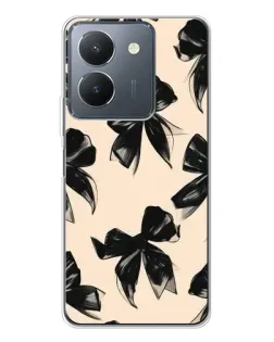 Чехол для Vivo S30 с картинкой «Паттерн черные банты»