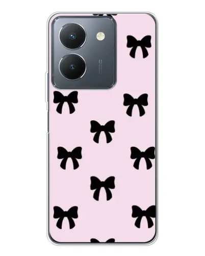 Чехол для Vivo S30 с картинкой «Черные банты Coquette»