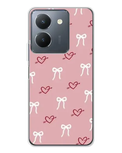 Чехол для Vivo S30 с картинкой «Сердца и банты»