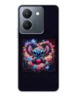Чехол для Vivo S30 с картинкой «Stitch в цветах»
