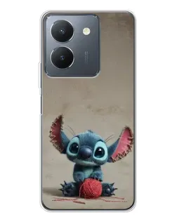 Чехол для Vivo S30 с картинкой «Стич на коричневом фоне»