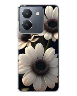 Чехол для Vivo S30 с картинкой «Белые маргаритки макро»