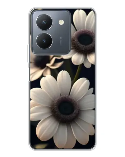 Чехол для Vivo S30 с картинкой «Белые маргаритки макро»