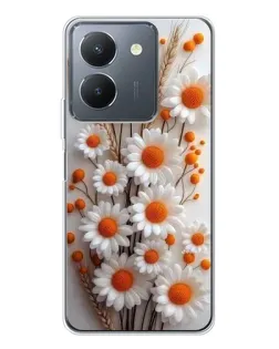 Чехол для Vivo S30 с картинкой «Белые сухоцветы»