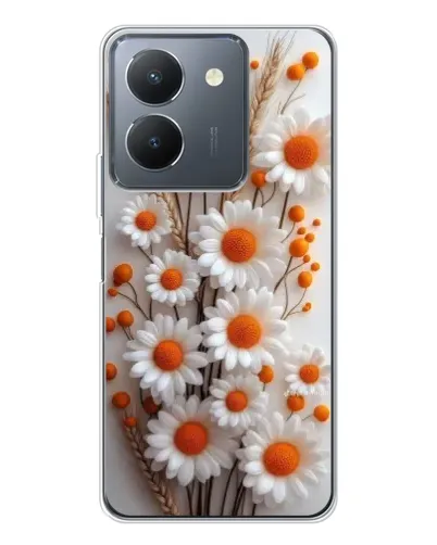 Чехол для Vivo S30 с картинкой «Белые сухоцветы»