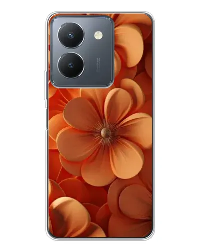 Чехол для Vivo S30 с картинкой «Оранжевый макро цветок»