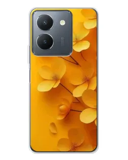 Чехол для Vivo S30 с картинкой «Золотые лепестки»
