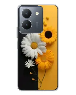 Чехол для Vivo S30 с картинкой «Подсолнух и ромашка»