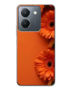 Чехол для Vivo S30 с картинкой «Оранжевые герберы»
