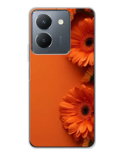 Чехол для Vivo S30 с картинкой «Оранжевые герберы»