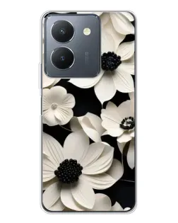 Чехол для Vivo S30 с картинкой «Объемные белые цветы»