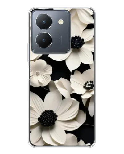 Чехол для Vivo S30 с картинкой «Объемные белые цветы»