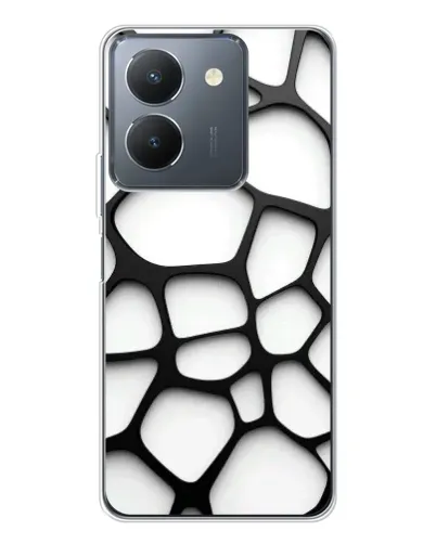 Чехол для Vivo S30 с картинкой «Белая объемная сетка»