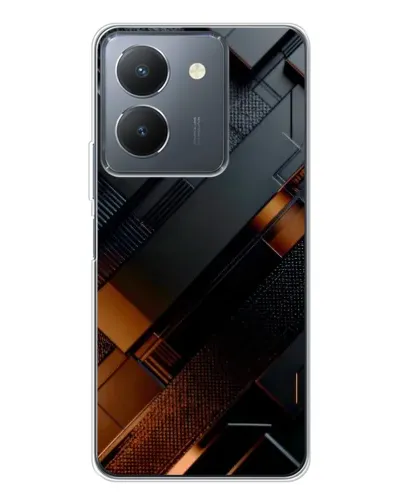 Чехол для Vivo S30 с картинкой «Черные геометрические блоки»