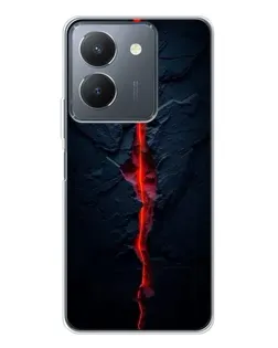 Чехол для Vivo S30 с картинкой «Kрасная лавовая трещина»