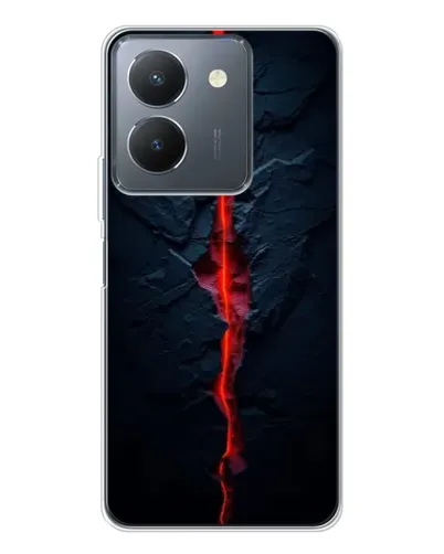 Чехол для Vivo S30 с картинкой «Kрасная лавовая трещина»