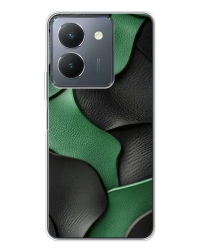 Чехол для Vivo S30 с картинкой «Зеленые кожаные волны»
