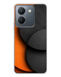 Чехол для Vivo S30 с картинкой «Геометрия оранжевых кругов»