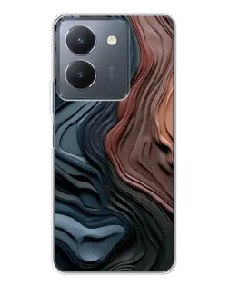 Чехол для Vivo S30 с картинкой «Цветные волны каньона»