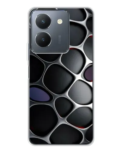 Чехол для Vivo S30 с картинкой «Объемная темная решетка»