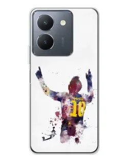 Чехол для Vivo S30 с картинкой «Акварельный Месси Барселона»