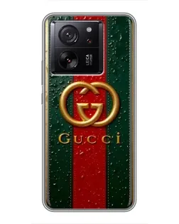 Чехол для Vivo S60 Vitality с картинкой «Gucci — фирменная полоса и золото»