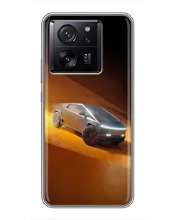 Чехол для Vivo S60 Vitality с картинкой «Cybertruck в пустыне»