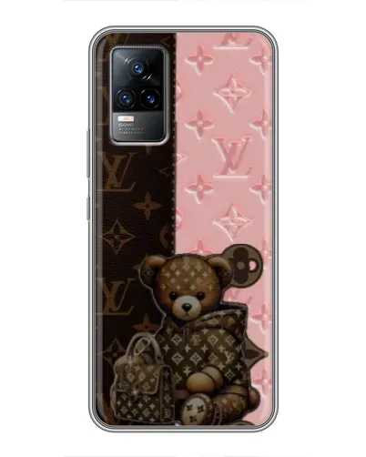 Чехол для Vivo S9 с картинкой «Мишка в стиле LV»
