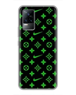 Чехол для Vivo S9 с картинкой «Неоновый принт LV»