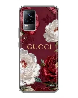 Чехол для Vivo S9 с картинкой «Gucci — бордовые розы»