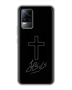 Чохол для Vivo S9 з картинкою «Графічний хрест Jesus»